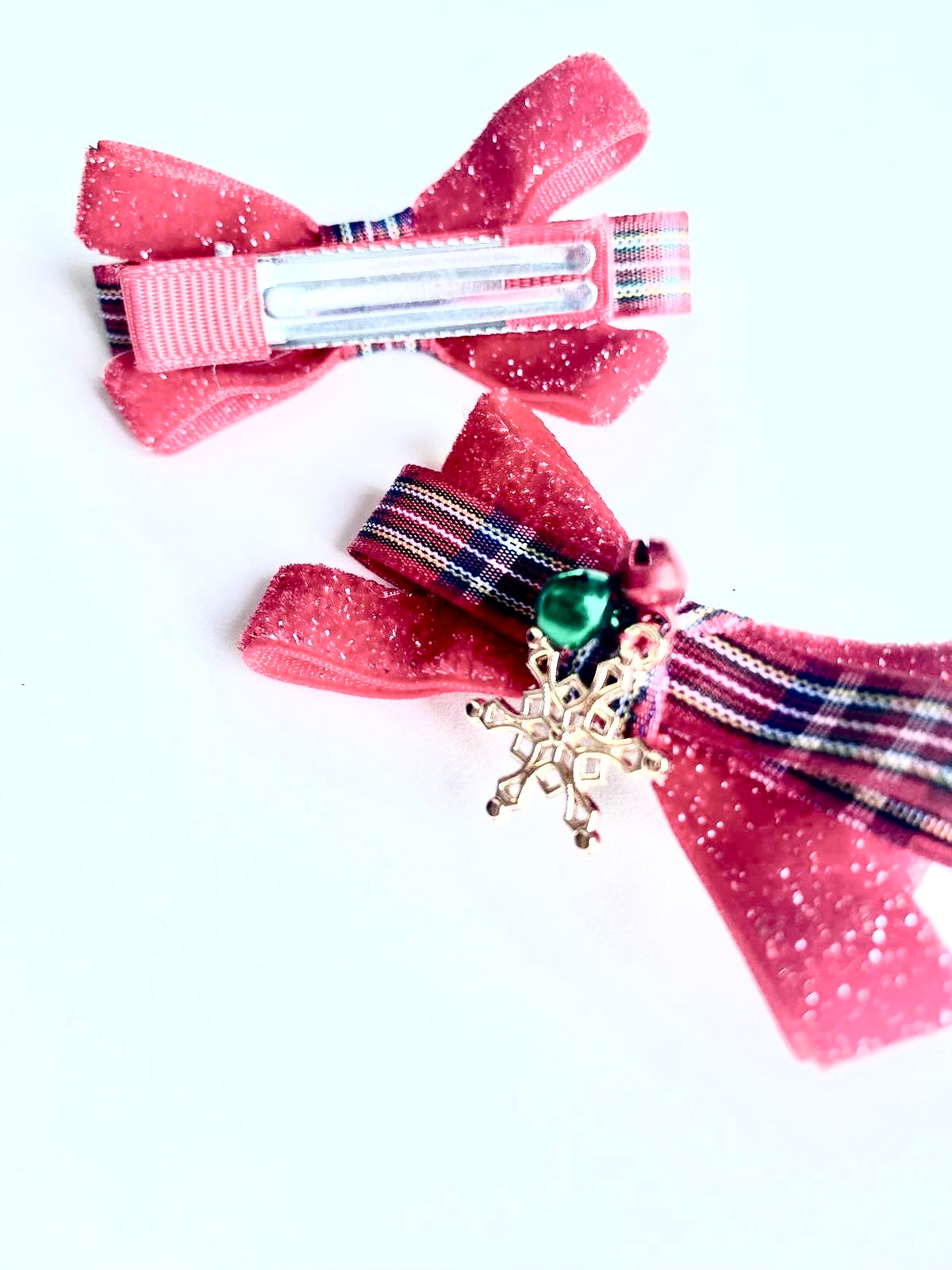 Jingle Bells Bows Hair Clips