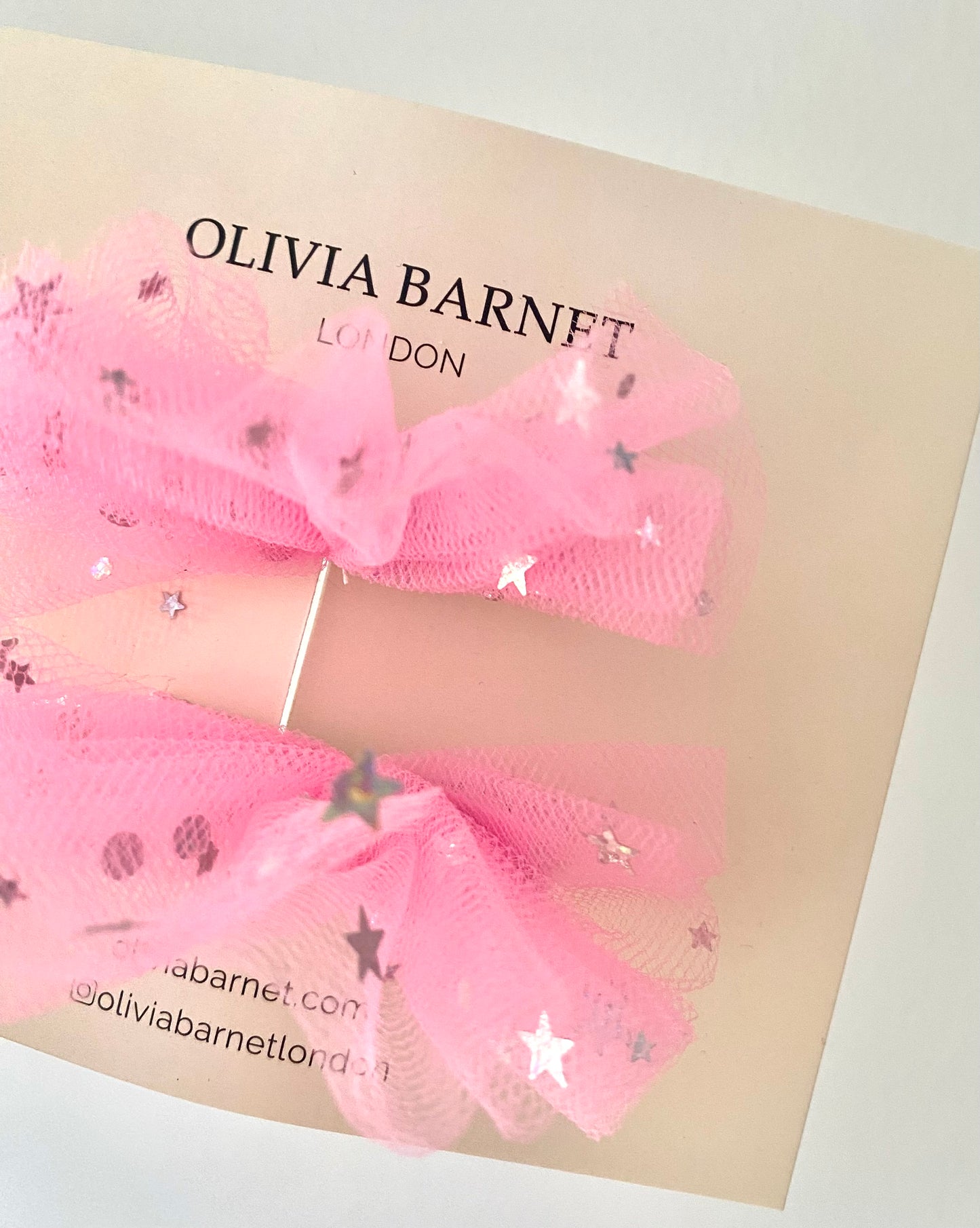Pink Ruffle Hair Clips Set