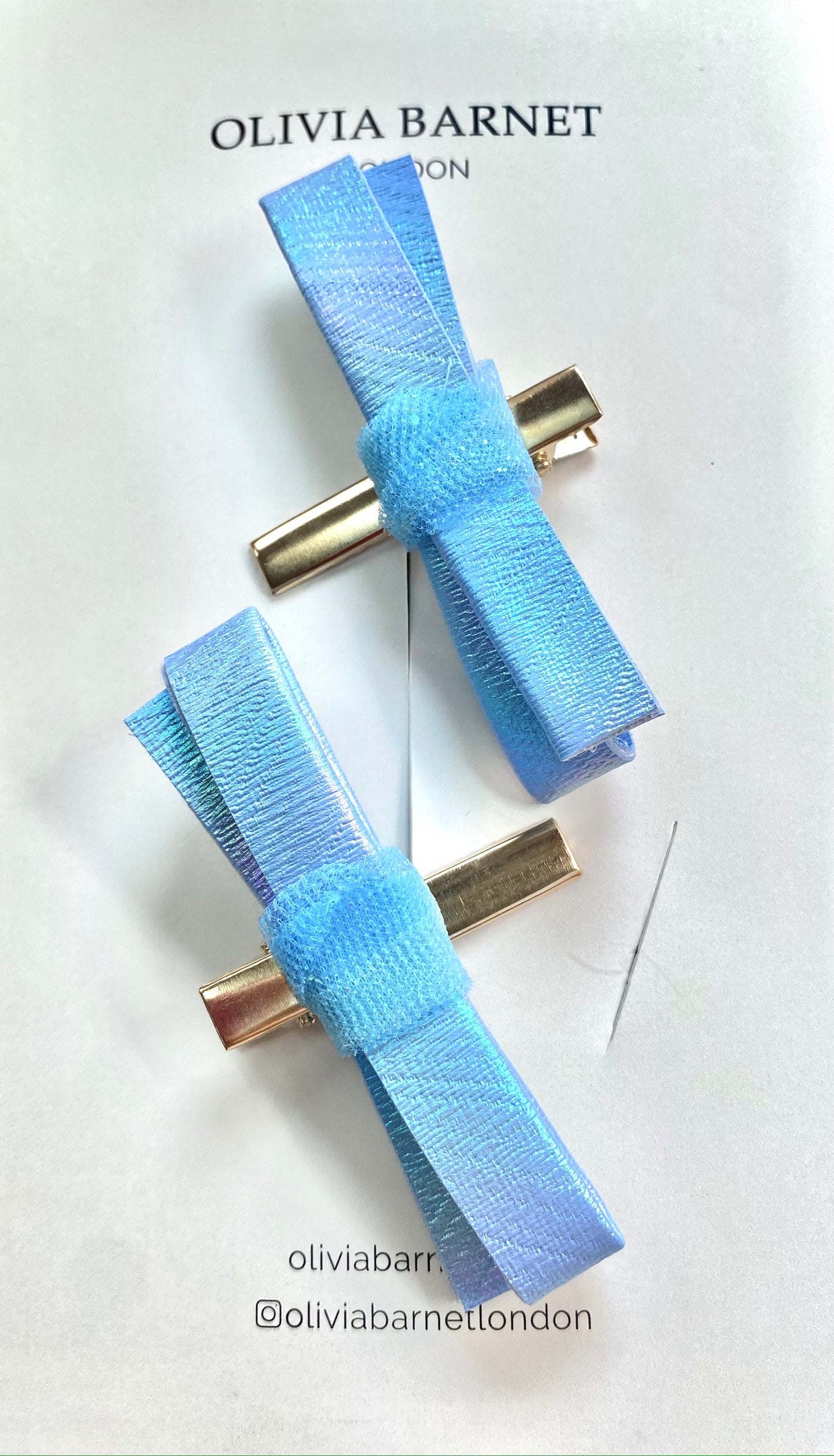Blue Petite Bow / 2 pcs. Set Hair Clip