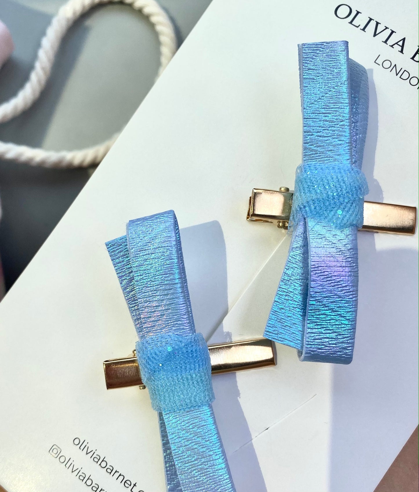 Blue Petite Bow / 2 pcs. Set Hair Clip