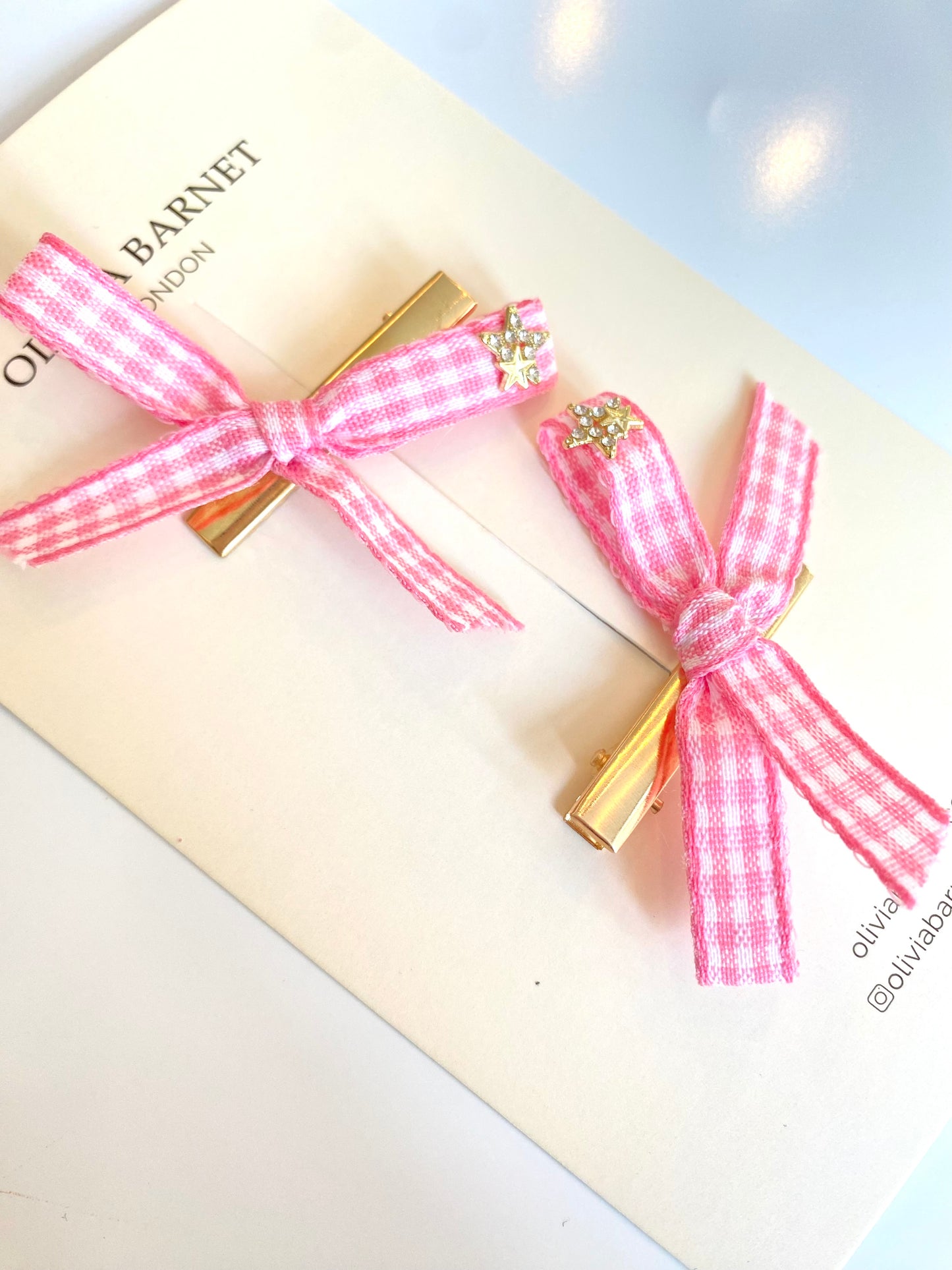 Pink Star Hair Clips Set