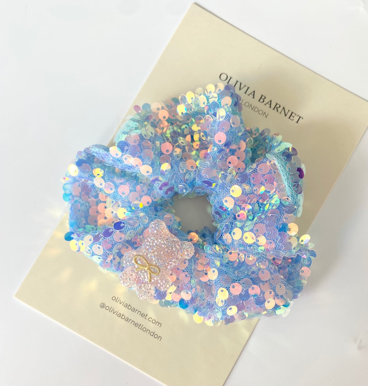 Aqua Shimmer Hair Tie
