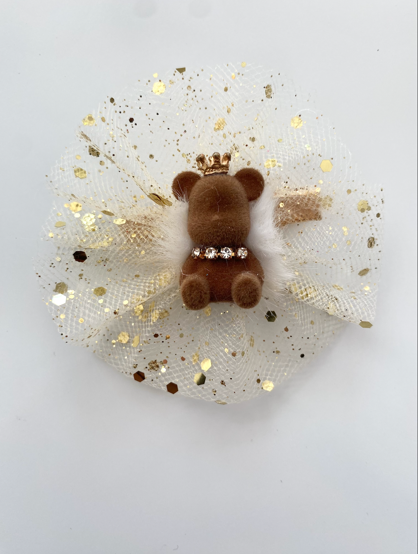 Crown Teddy Hair Clip