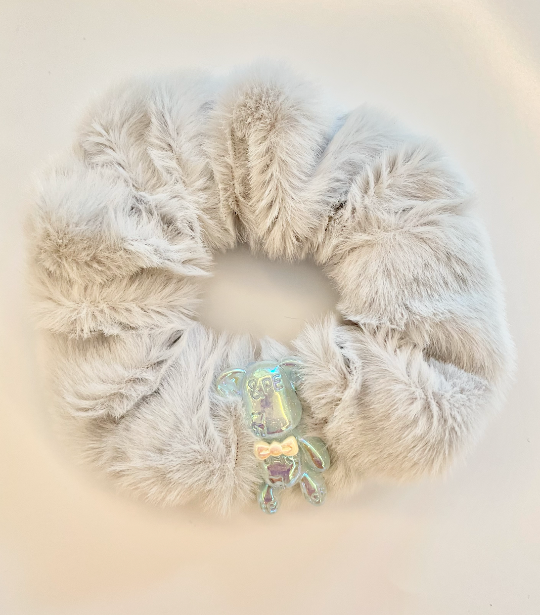 Gray Cozy Hair Tie