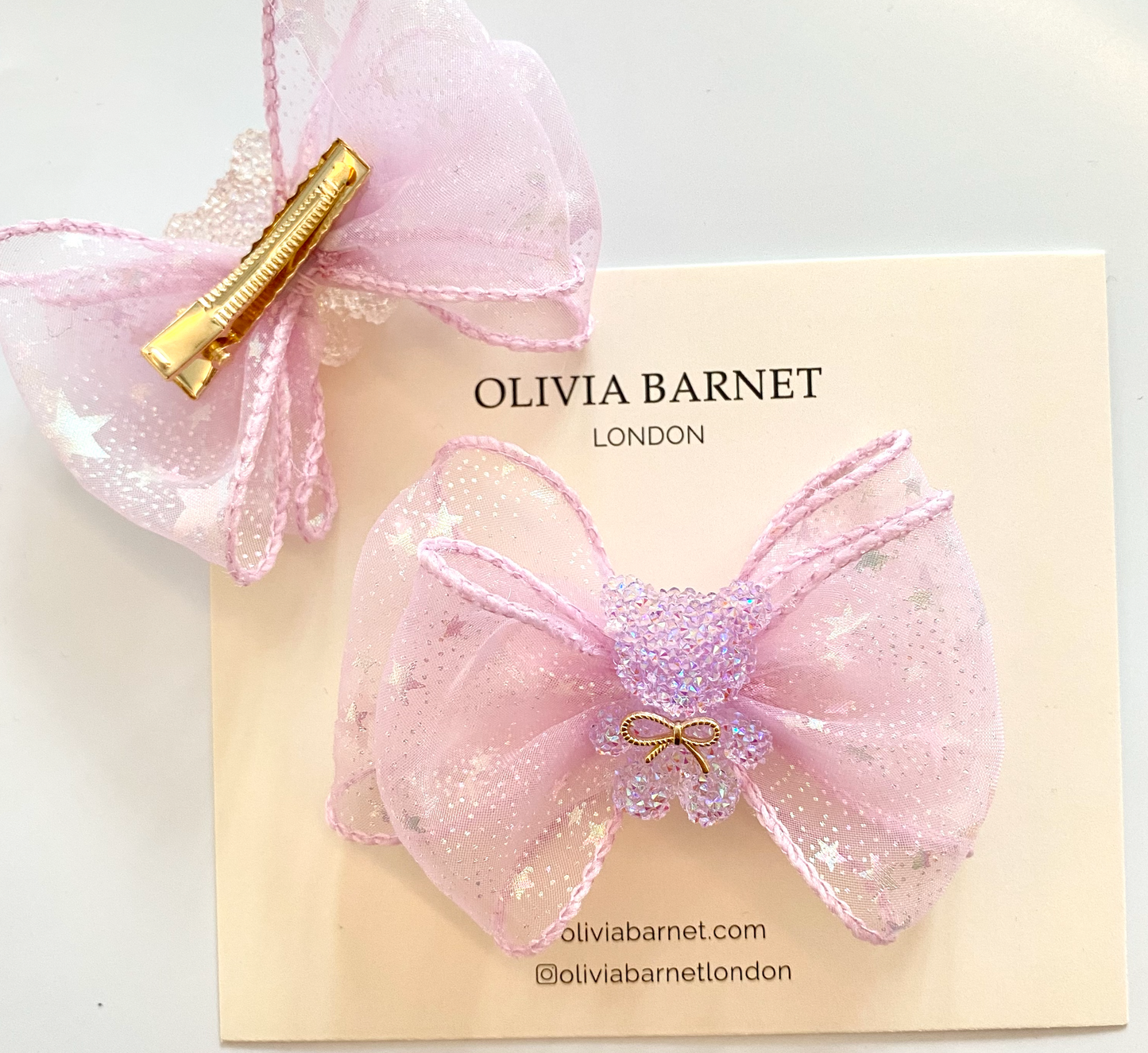 Pink Stardust Hair Bow