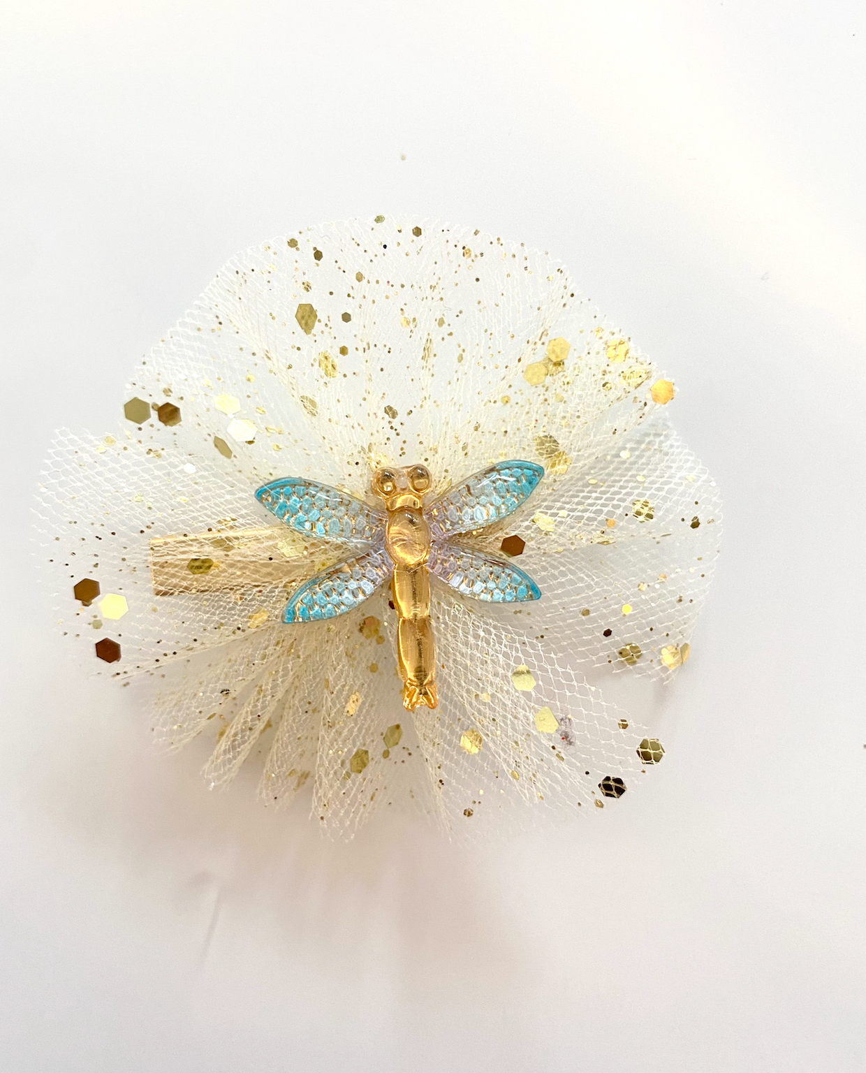 Golden Wings (Blue) Hair Clip