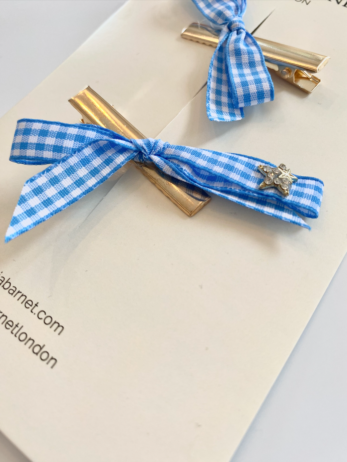 Blue Star Hair Clips Set