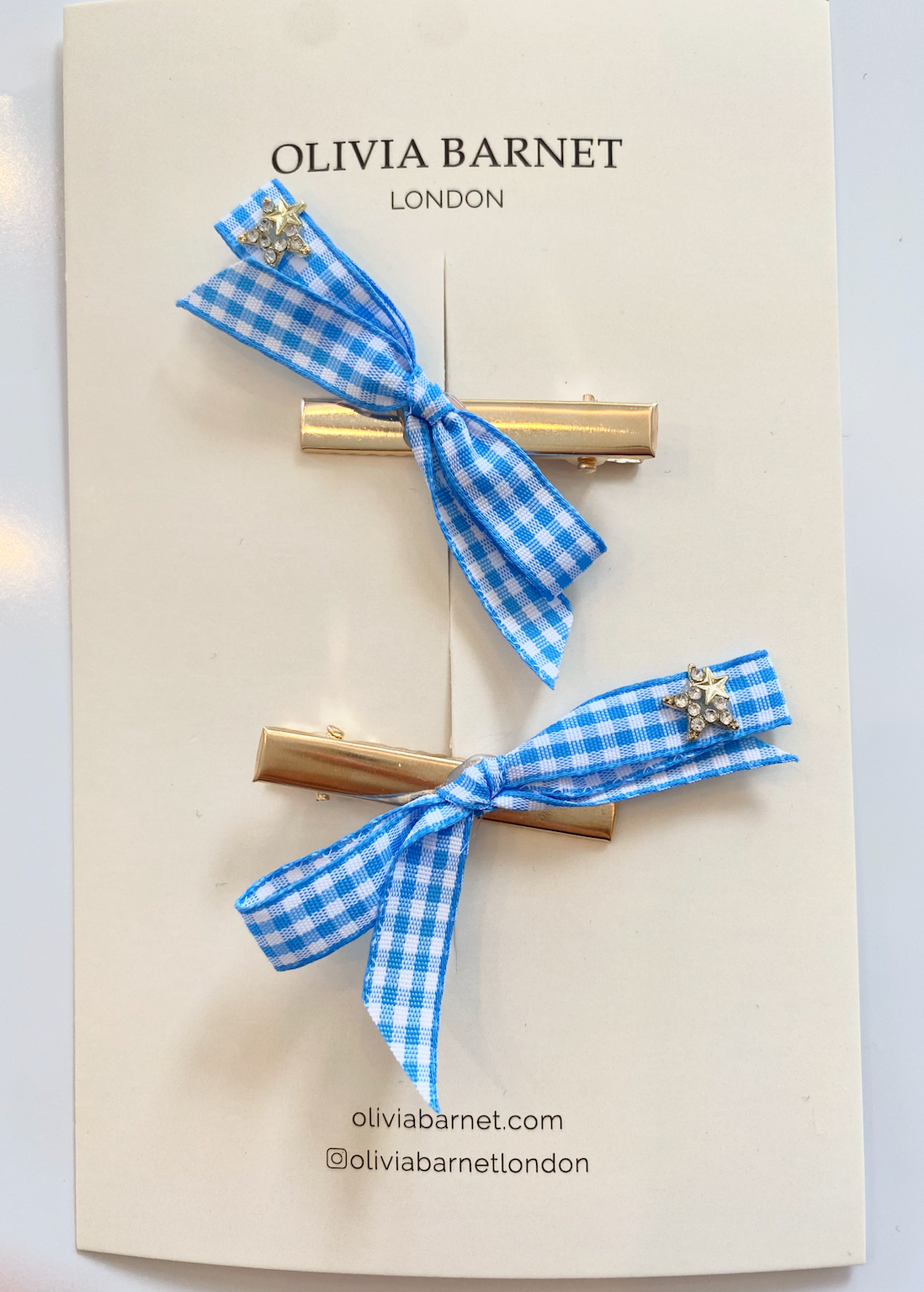 Blue Star Hair Clips Set