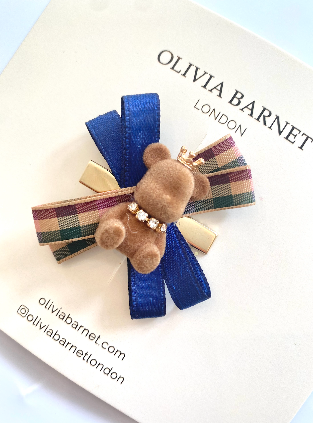 College Teddy Hair Clip