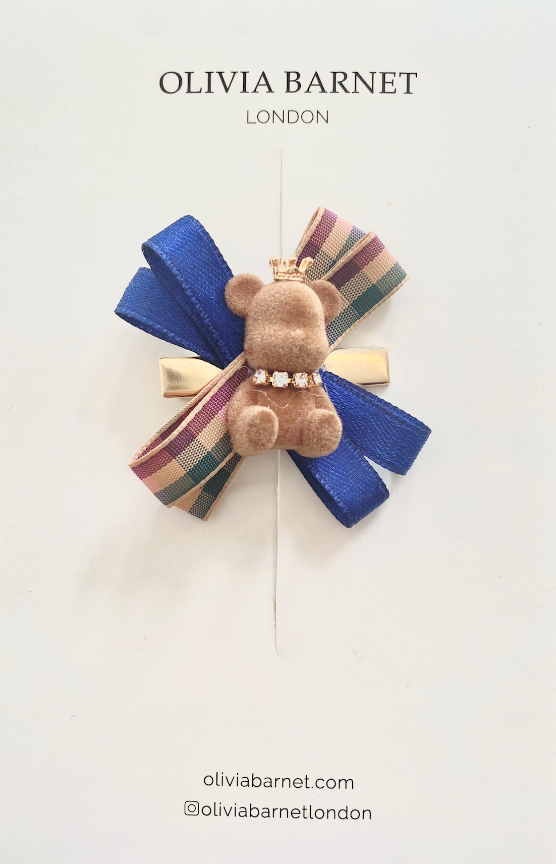 College Teddy Hair Clip