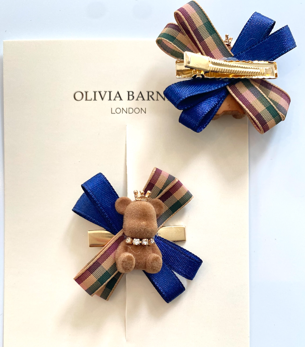College Teddy Hair Clip