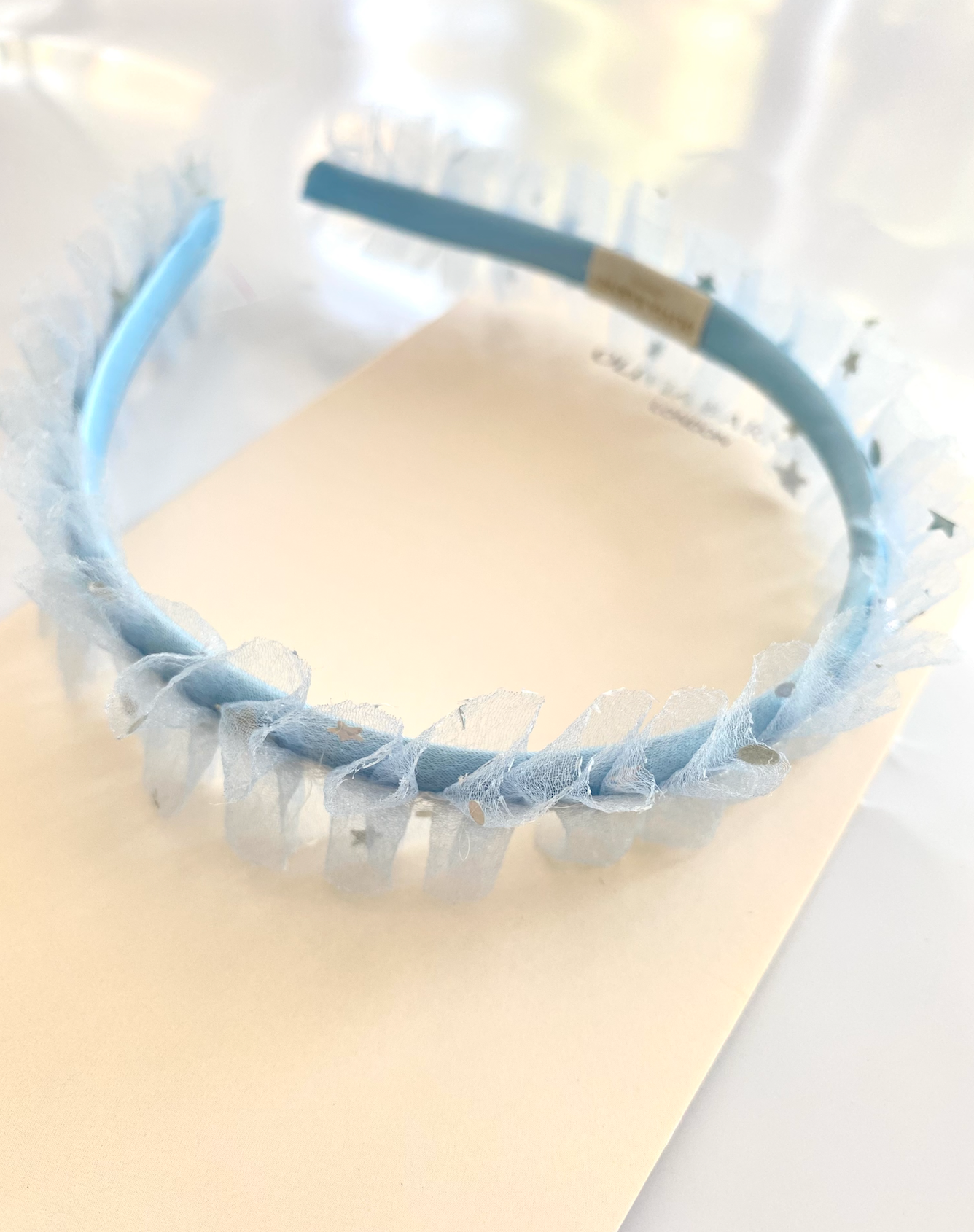 Blue Ruffle Headband
