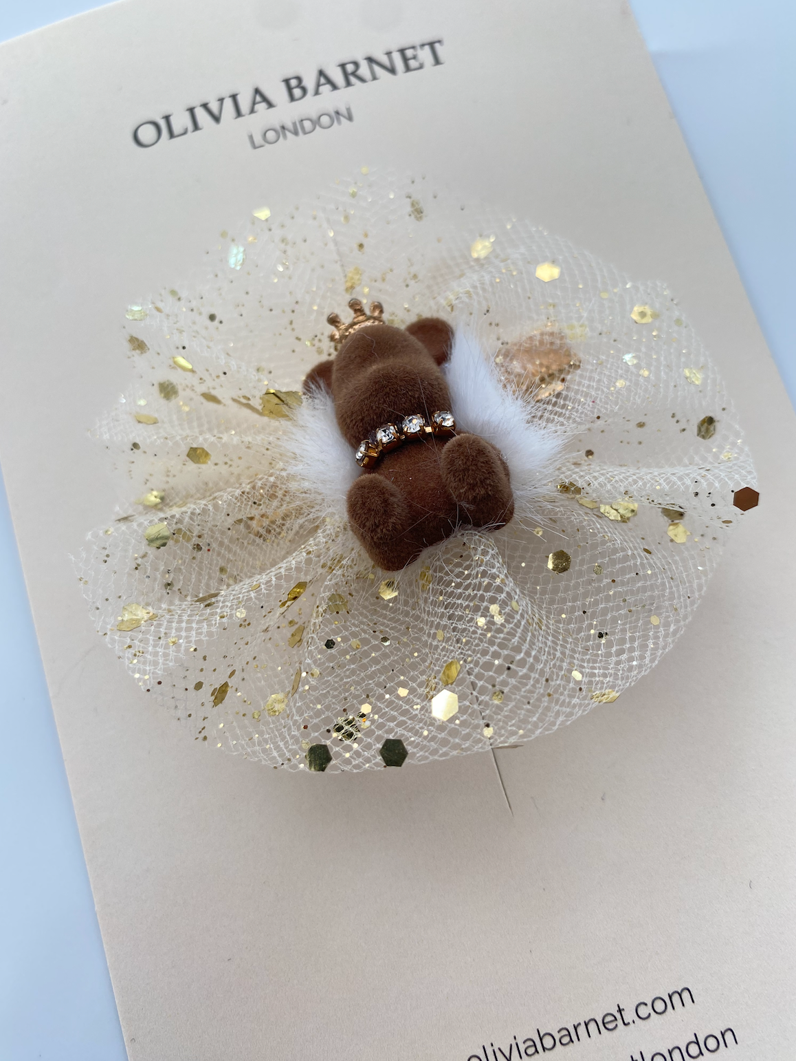 Crown Teddy Hair Clip