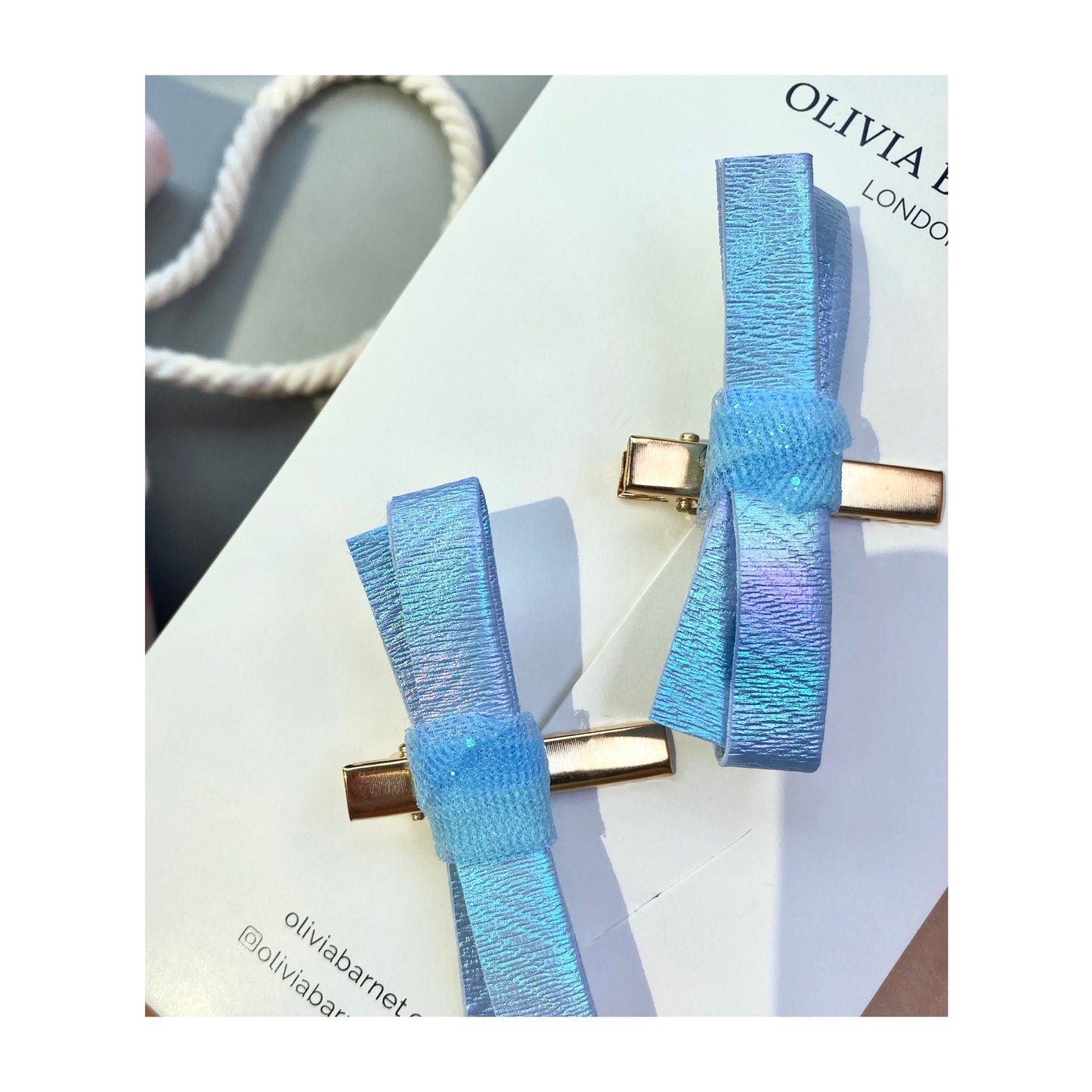 Blue Petite Bow / 2 pcs. Set Hair Clip