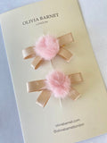 MINI POMPOM SAÇ KLİPSİ (BEJ)