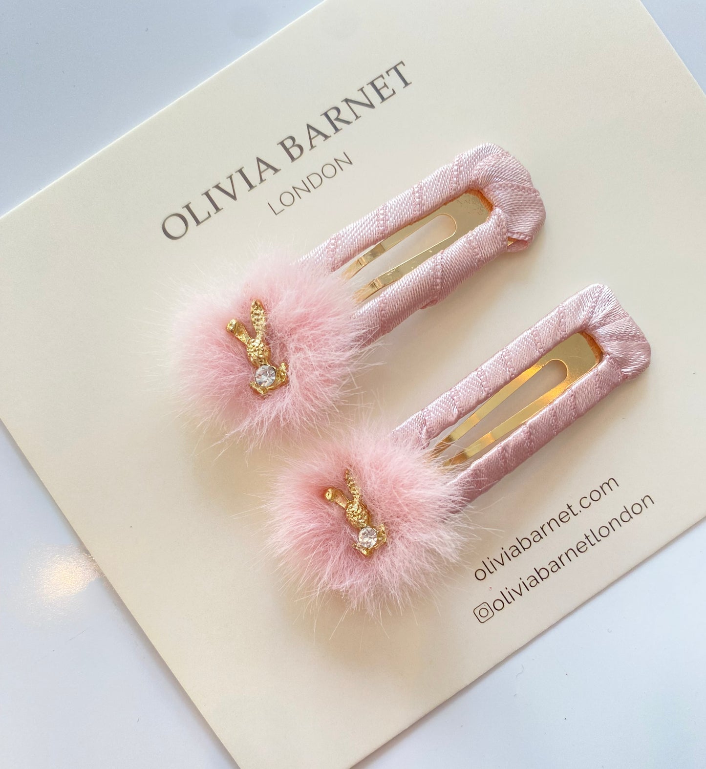Gold Bunny Snap Clip Set