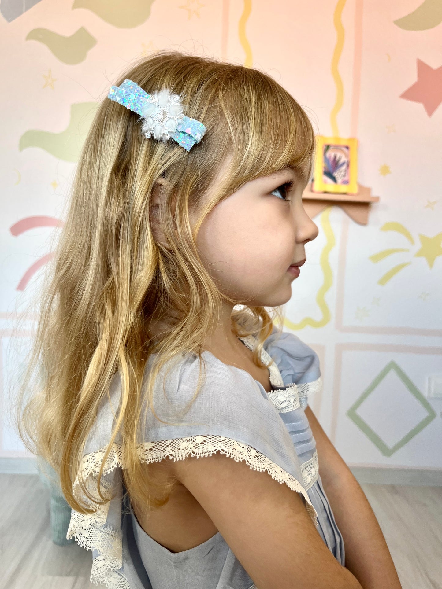 ICY BLUE POM SAÇ KLİPSİ