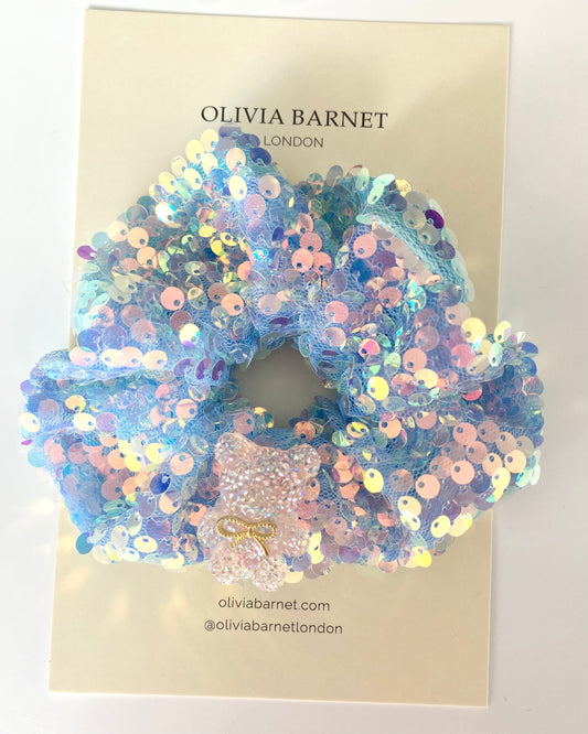 Aqua Shimmer Hair Tie