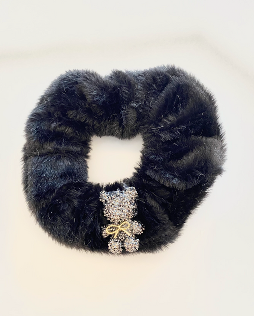BLACK COSY SCRUNCHIE