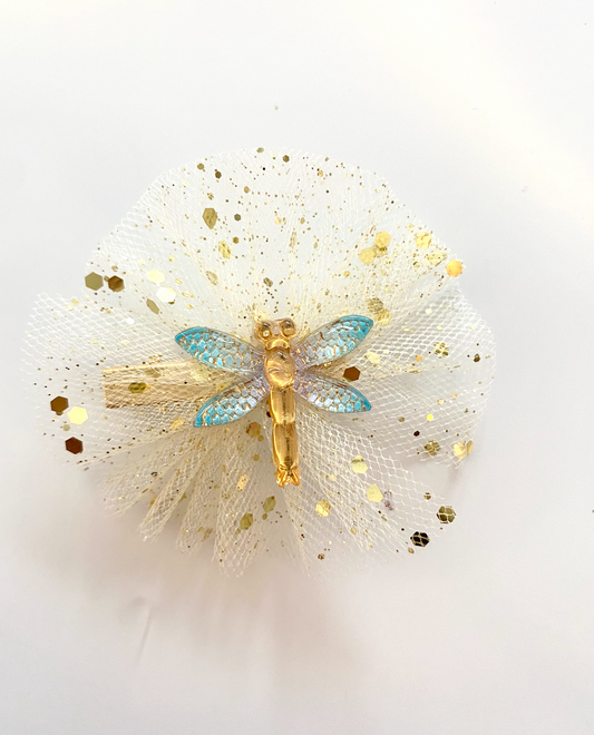 Golden Wings (Blue) Hair Clip