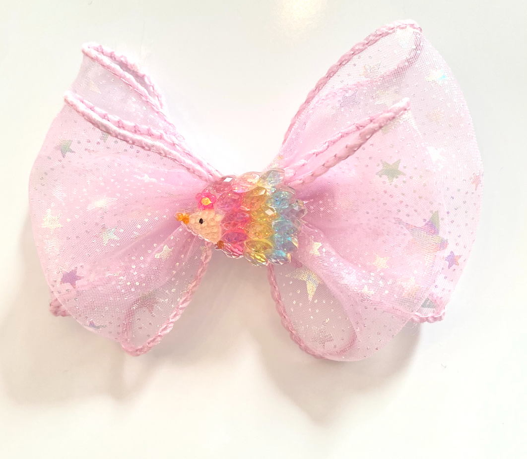 Pink Fable Bow Hair Clip