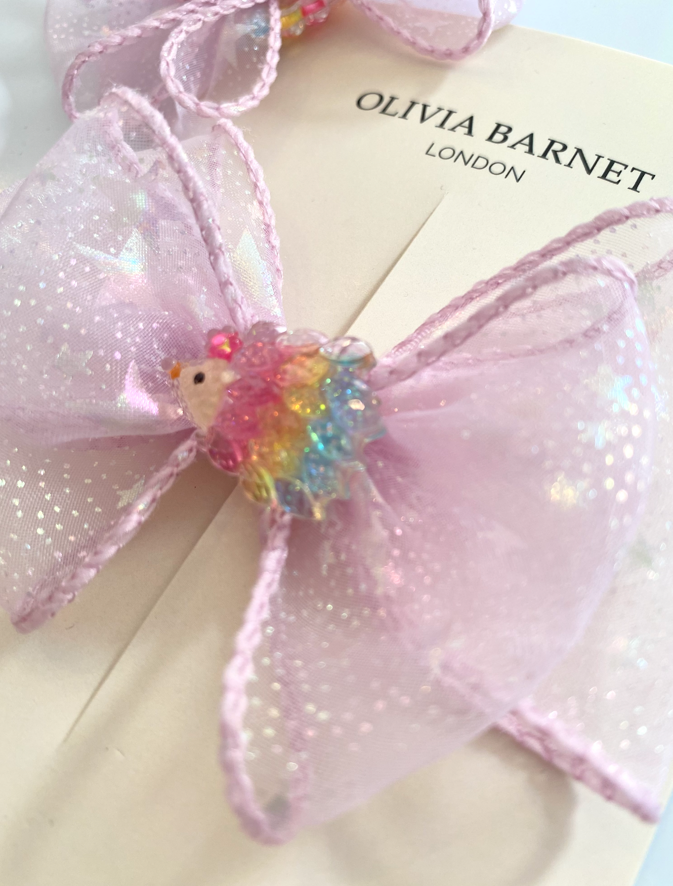 Pink Fable Bow Hair Clip