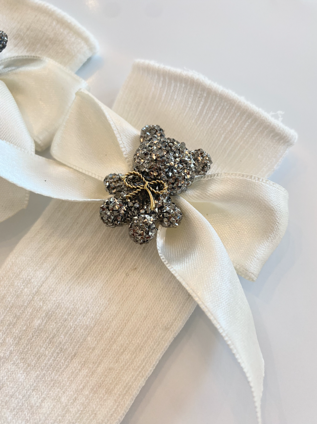 BLACK TEDDY ECRU ÇORAP