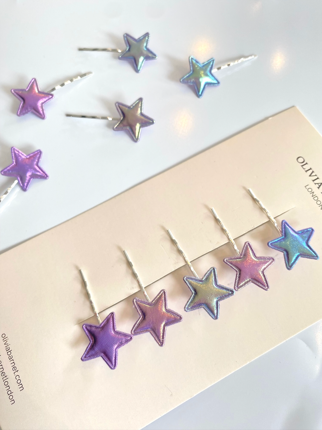 TWINKLE STARS HAIR PIN 5 Pcs./ 1 Set (SILVER PIN)