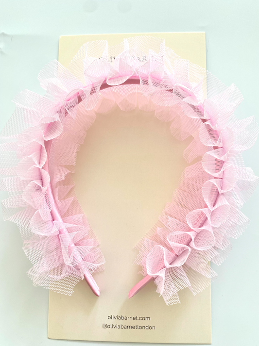 Pink Ruffle Headband