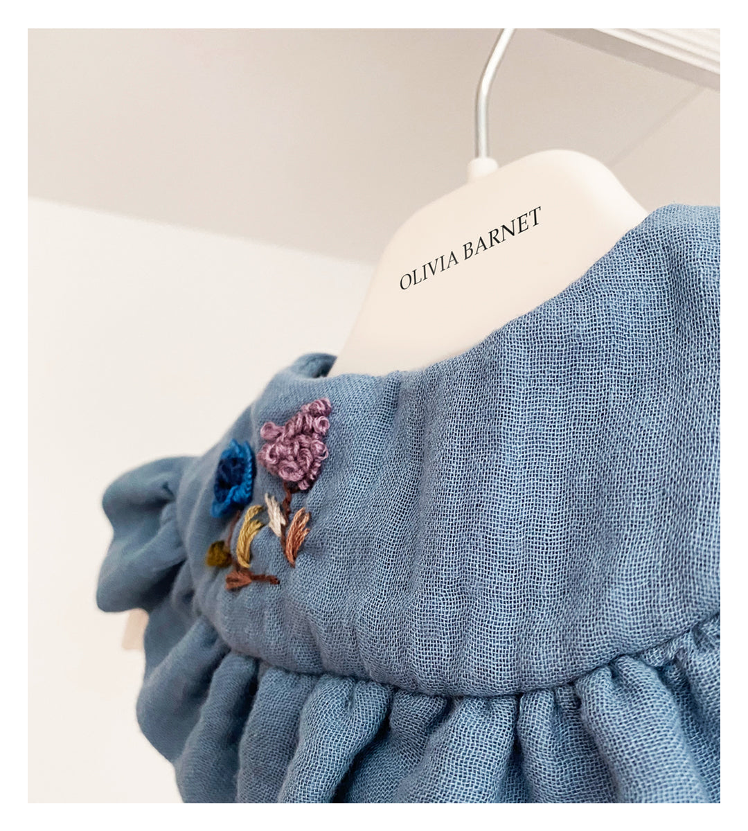 DENIM BLUE MÜSLİN YAKA