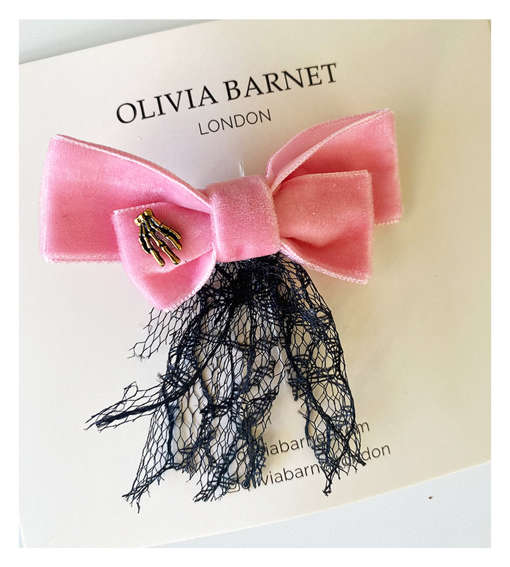 PINK SKELETON SAÇ TOKASI